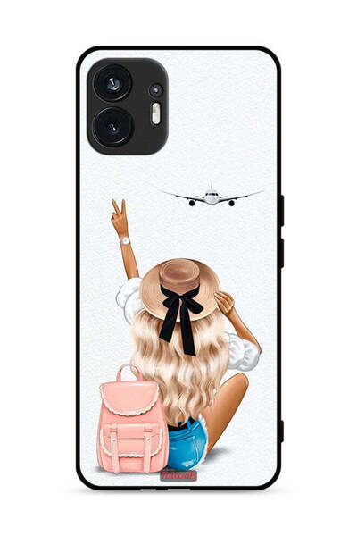 Tolwak Nothing Phone (2) 5G Protective Case Cover Girl Love Travel