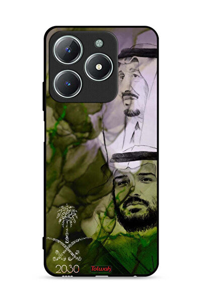 Tolwak غطاء حماية لهاتف Realme C61 4G، ملصق فني للملك سلمان وولي العهد محمد