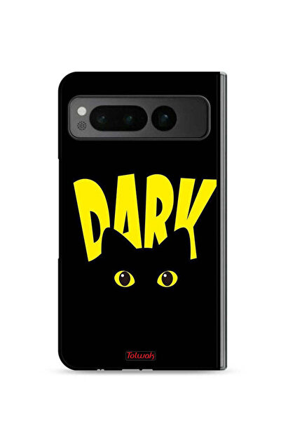 Tolwak غطاء حماية لجهاز جوجل بيكسل فولد 5G - قطة داكنة