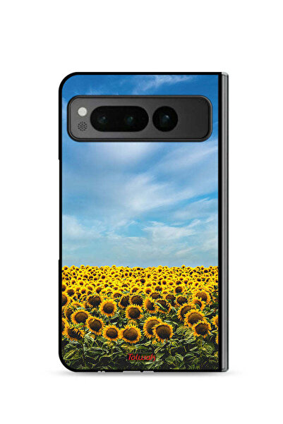 Tolwak غطاء حماية لهاتف جوجل بيكسل فولد 5G - عباد الشمس تحت السماء