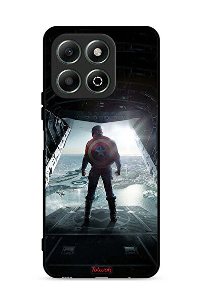 Tolwak غطاء حماية لهاتف Honor X6b 4G بتصميم صورة كابتن أمريكا