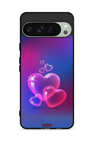 Tolwak غطاء حماية لهاتف Google Pixel 9 Pro بتصميم قلوب مائية