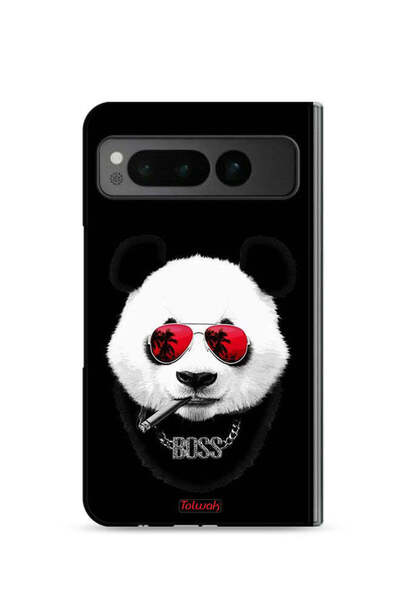 Tolwak غطاء حماية لهاتف جوجل بيكسل فولد 5G بتصميم بوس باندا