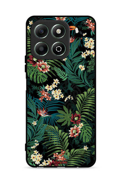 Tolwak غطاء حماية لهاتف Honor X6b 4G بنقشة أوراق استوائية