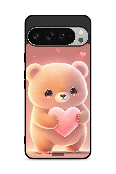 Tolwak غطاء حماية لجهاز Google Pixel 9 Pro XL باندا صغير لطيف يحمل قلبًا