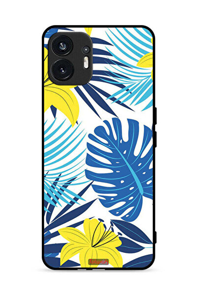 Tolwak غطاء حماية لهاتف Nothing Phone (2) 5G برسومات ريش وزهور