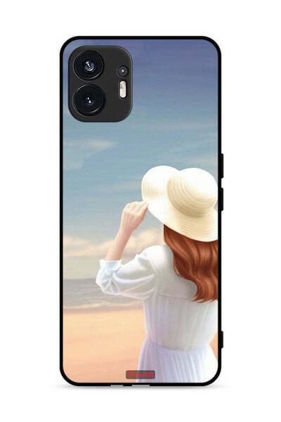 Tolwak Nothing Phone (2) 5G Protective Case Cover Hat Girl Standing