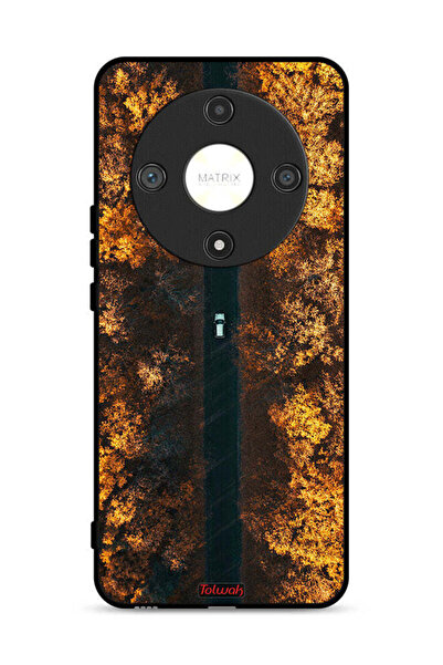 Tolwak غطاء حماية لهاتف Honor X9b 5G بتصميم طريق في أشجار الخريف