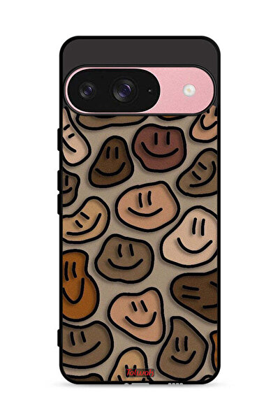 Tolwak غطاء حماية لجهاز Google Pixel 9 برسومات وجوه مبتسمة