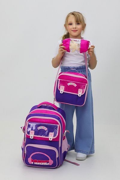 Probag Set de genți de școală Rucsac Cutie de prânz Suport stilou Jucărie de pluș Set de 3