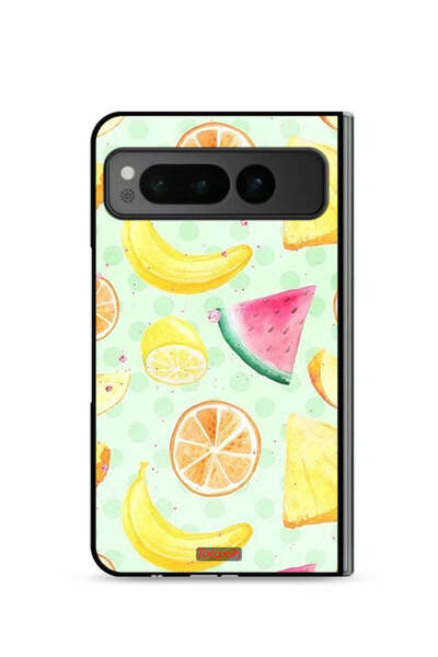 Tolwak غطاء حماية لهاتف جوجل بيكسل فولد 5G برسومات فواكه وألوان مائية