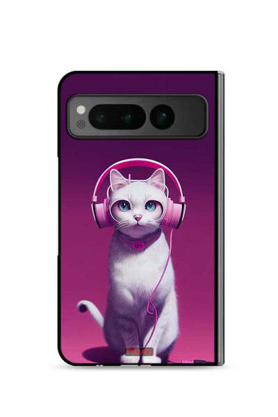 Tolwak غطاء حماية لهاتف جوجل بيكسل فولد 5G بتصميم قطة لطيفة