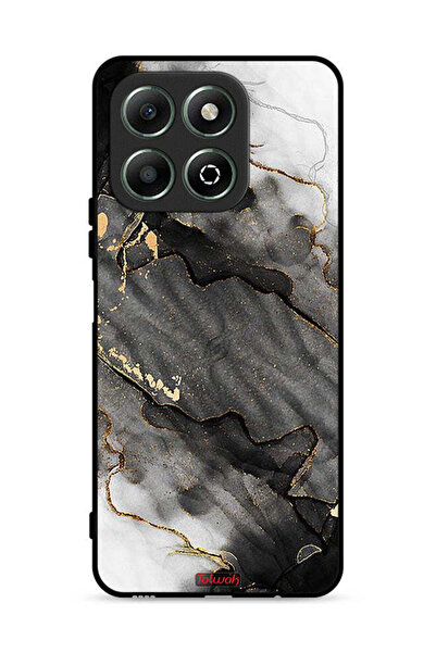 Tolwak غطاء حماية لهاتف Honor X6b 4G بلون رخامي لامع