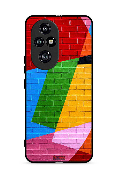 Tolwak غطاء حماية لهاتف Honor 200 Pro 5G برسومات جدارية ملونة