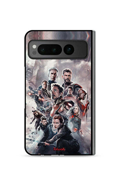 Tolwak غطاء حماية لجهاز جوجل بيكسل فولد 5G بتصميم أفينجرز