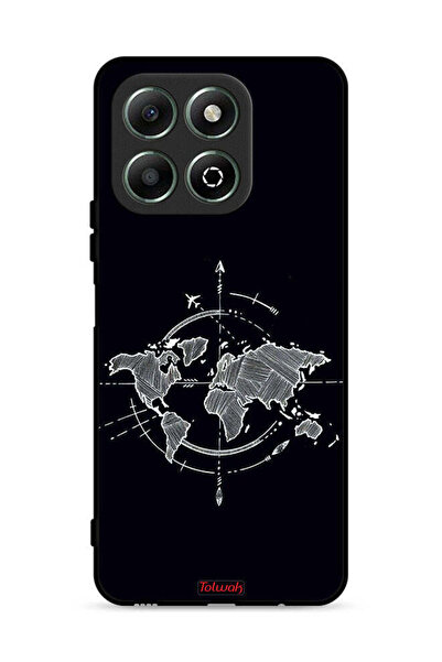 Tolwak غطاء حماية لهاتف Honor X6b 4G بتصميم البوصلة