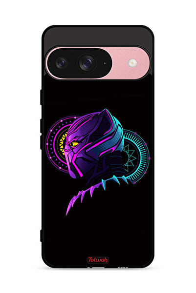 Tolwak غطاء حماية لجهاز Google Pixel 9، رسم فني رقمي بسيط عالي الدقة