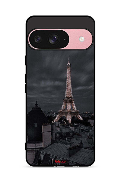 Tolwak غطاء حماية لهاتف Google Pixel 9 بتصميم برج إيفل في الليل