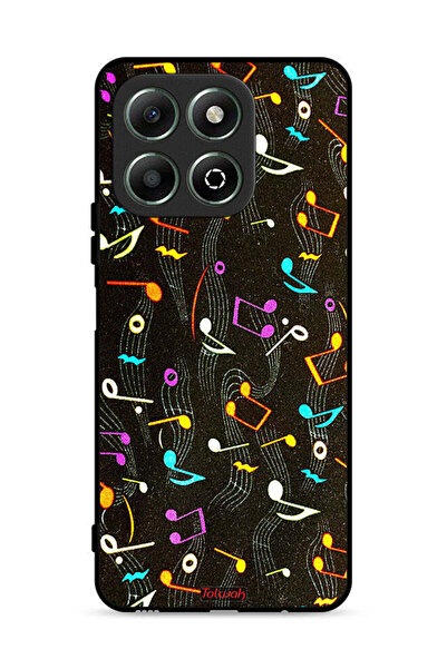 Tolwak غطاء حماية لهاتف Honor X6b 4G بنمط قماش موسيقي