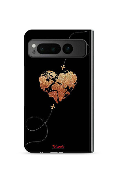 Tolwak غطاء حماية لهاتف جوجل بيكسل فولد 5G - طائرات تلامس القلب