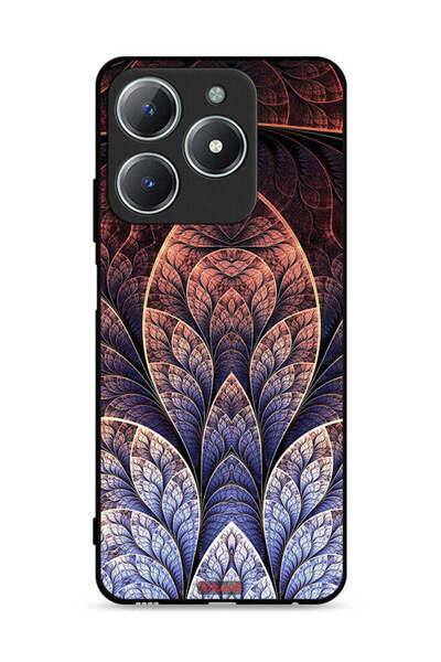 Tolwak غطاء حماية لهاتف Realme C61 4G بتصميم تجريدي زهري فركتالي