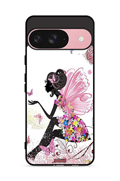Tolwak غطاء حماية لهاتف Google Pixel 9 بتصميم فتاة الفراشة