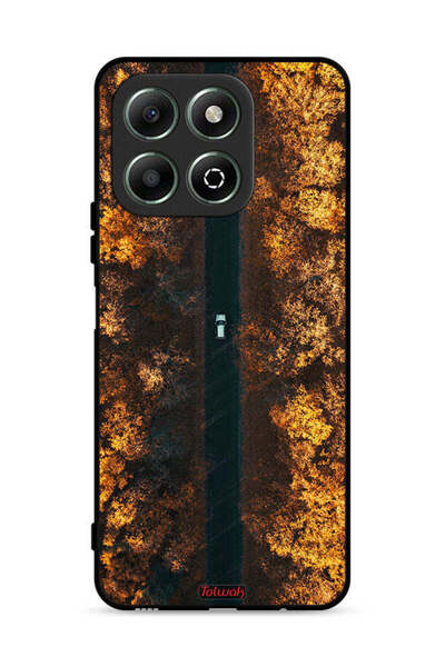 Tolwak غطاء حماية لهاتف Honor X6b 4G بتصميم طريق في أشجار الخريف