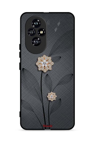 Tolwak غطاء حماية لهاتف Honor 200 5G برسومات زهور ماسية