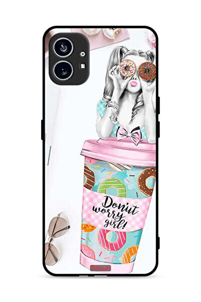 Tolwak Nothing Phone (1) 5G Protective Case Cover Donut Worry Girl