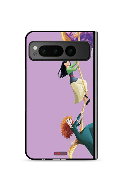 Tolwak غطاء حماية لهاتف جوجل بيكسل فولد 5G بتصميم فن تسلق الفتيات