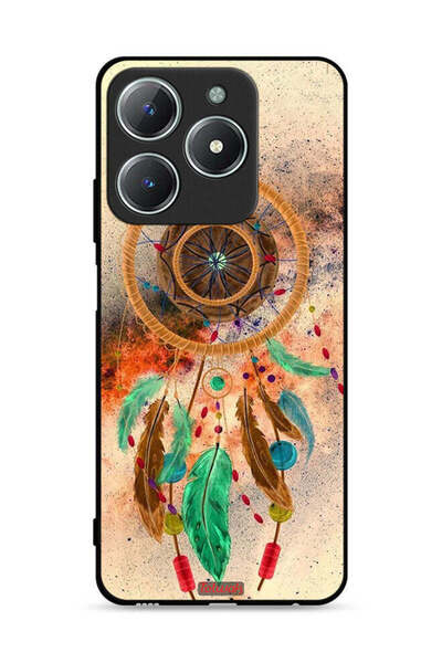 Tolwak غطاء حماية لهاتف Realme C63 4G بتصميم ماندالا ريش معلق