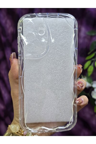 Magic Ring Samsung Galaxy A36 Uyumlu 3D Dalga Kenarlı Şeffaf Telefon Kılıfı
