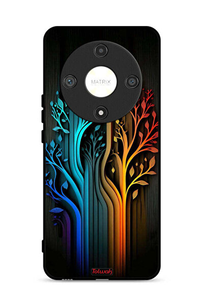 Tolwak غطاء حماية لهاتف Honor X9b 5G برسومات أوراق الشجر