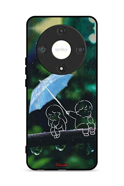 Tolwak غطاء حماية لهاتف Honor X9b 5G برسومات زوجين تجريدية