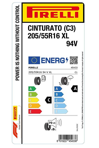 Pirelli 205/55R16 94V XL Cinturato C3 Oto Yaz Lastiği (Üretim: 2025)
