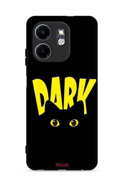 Tolwak غطاء حماية لهاتف إنفينيكس سمارت 9 4G - قطة داكنة