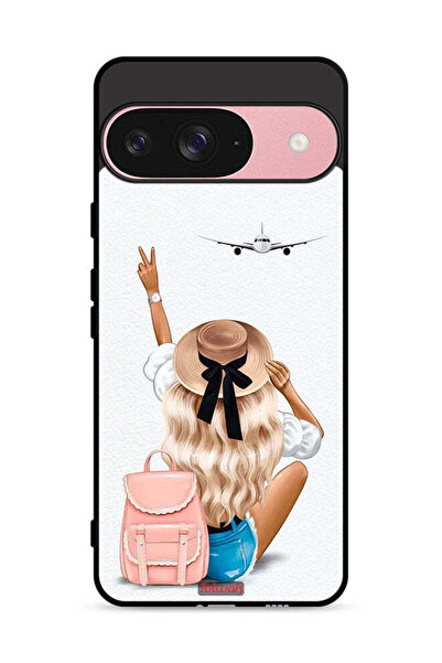 Tolwak غطاء حماية لهاتف Google Pixel 9 - فتاة تحب السفر