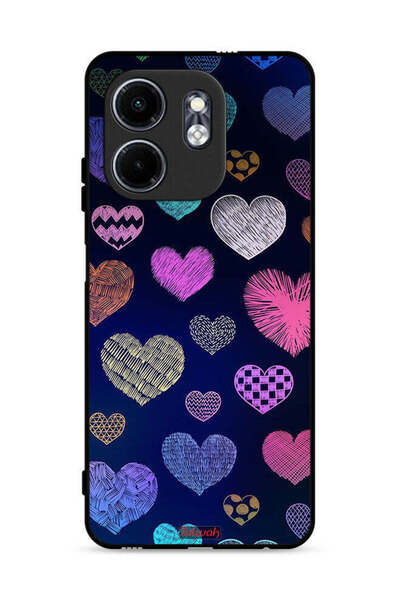 Tolwak غطاء حماية لهاتف إنفينيكس سمارت 9 4G بنقشة قلوب داجا