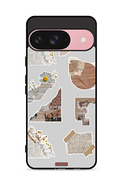 Tolwak غطاء حماية لجهاز Google Pixel 9 مصنوع من قطع من الملصقات الورقية