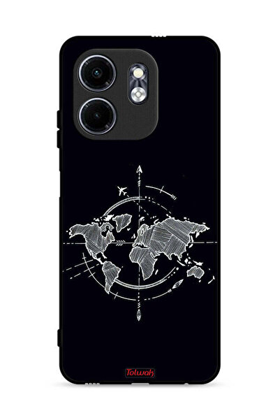 Tolwak غطاء حماية لهاتف Infinix Smart 9 4G برسومات البوصلة