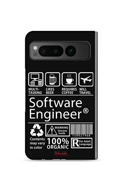 Tolwak غطاء حماية لهاتف Google Pixel Fold 5G، ملصق مهندس برمجيات