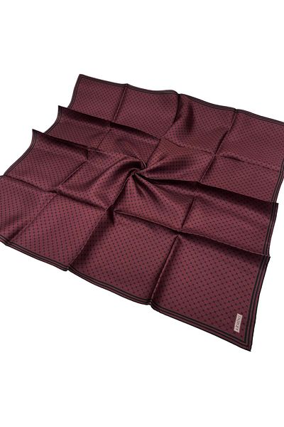 Armine Silk Scarf 2025 Summer - 9345-59 Dark Burgundy Black Twill