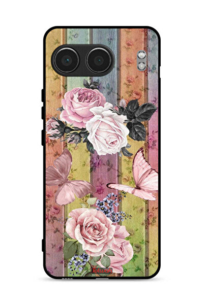 Tolwak غطاء حماية لهاتف OnePlus Nord 4 5G بنقشة فراشات الخوخ والورود