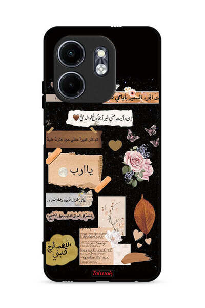 Tolwak غطاء حماية لهاتف إنفينيكس هوت 50i 4G برسومات عربية وزهور