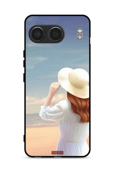 Tolwak غطاء حماية لهاتف OnePlus Nord 4 5G بطبعة فتاة قبعة واقفة