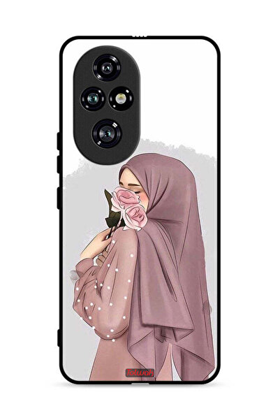 Tolwak غطاء حماية لهاتف Honor 200 Pro 5G برسومات فتاة تحمل ورودًا