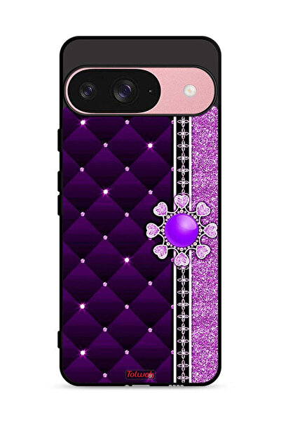 Tolwak غطاء حماية لهاتف Google Pixel 9 بقلوب لامعة