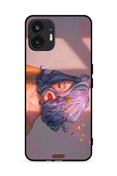 Tolwak Nothing Phone (2) 5G Protective Case Cover Girl And Space Art