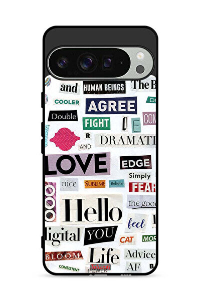 Tolwak غطاء حماية لجهاز Google Pixel 9 Pro مع ملصقات اقتباسات قصيرة