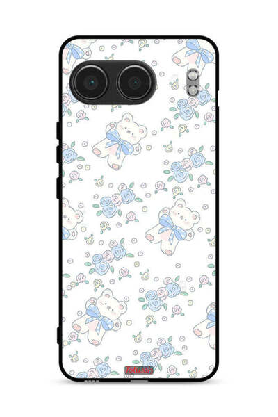 Tolwak غطاء حماية لهاتف OnePlus Nord 4 5G مع دب تيدي لطيف وأيقونة زهور